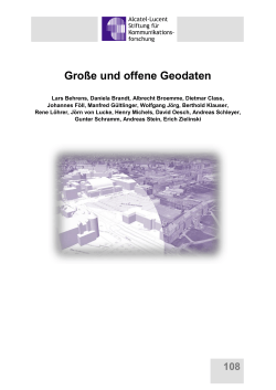 Gro&szlig;e und offene Geodaten - Alcatel