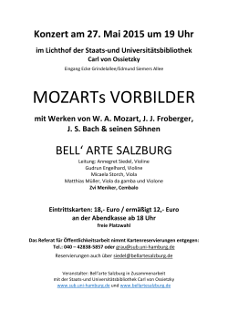 MOZARTs VORBILDER - Bell`arte Salzburg