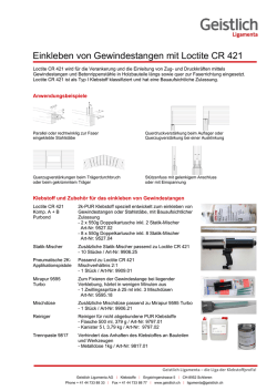 Einkleben von Gewindestangen mit Loctite CR 421