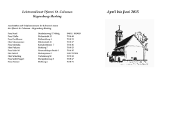 April bis Juni 2015 - St. Coloman Harting