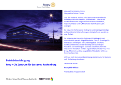 Betriebsbesichtigung Frey + Cie Zentrum für Systeme, Rothenburg
