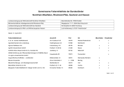 Gemeinsame Futtermittelliste der Bundesländer