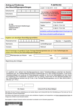 Antrag auf Änderung des Beschäftigungsumfanges P.ANTB.V03