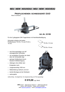 Hutschienenschneidemaschine Duo
