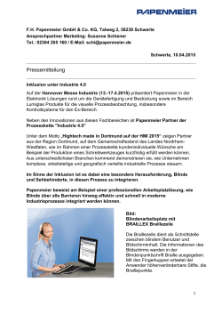 Pressemitteilung - FH Papenmeier GmbH & Co. KG