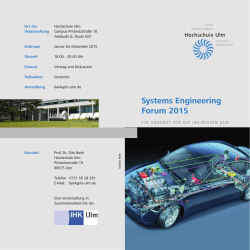 Systems Engineering Forum 2015