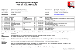 Hallenspringen 21.& 22.März 2015