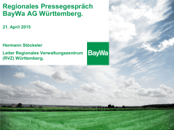 Regionales Pressegespräch BayWa AG
