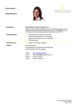 Doris Zelend - Sonntag & Partner