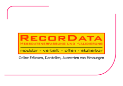 RecorData - Energiedatenmanagementsystem