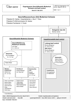 Organigramm beef control und Mutterkuh Schweiz