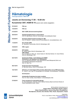 Haematologie_ Mai - August 2015