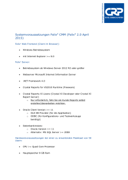 Technische Voraussetzungen - CRP Dr. Crombach und Partner