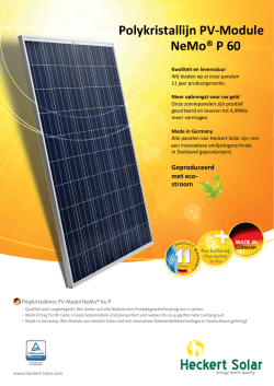 Heckert Solar NeMo 255 (Poly) Datasheet