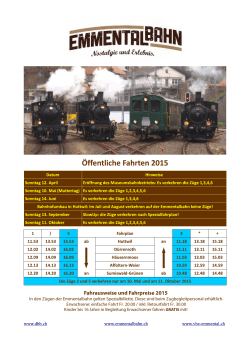 Fahrplan 2015 - Emmentalbahn