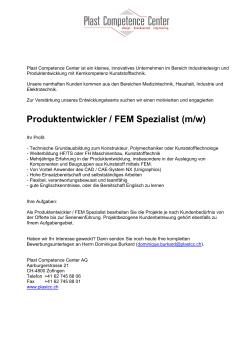 Produktentwickler / FEM Spezialist