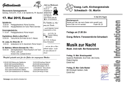 Musik zur Nacht - Kirchengemeinde Schwabach