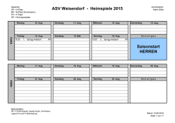 Heimspielplan - des ASV Weisendorf