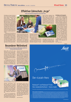 Effektiver Zahnschutz &bdquo;to go&ldquo; Besonderer Weltrekord