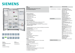 Siemens KA90DVI30 Kühl-Gefrierkombination SBS Vorgänger