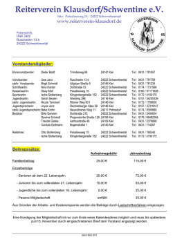 Infoblatt - beim Reiterverein Klausdorf/Schwentine eV