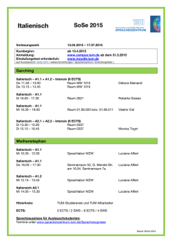 Italienisch SoSe 2015