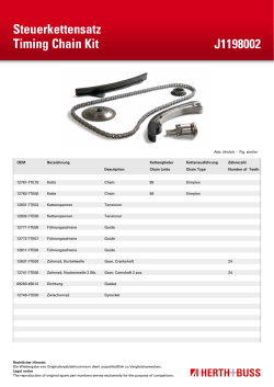 Steuerkettensatz Timing Chain Kit J1198002 - autodily