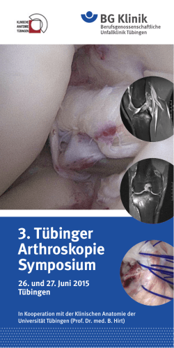 3. Tübinger Arthroskopie Symposium