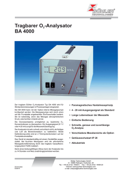 Tragbarer O -Analysator BA 4000