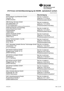 Urkunden-Liste SmS Gütesiegel