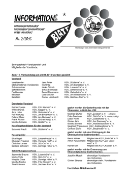 Infoblatt 2/2015 - KGV Empor zum Licht Chemnitz