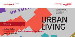 Buchvorstellung URBAN LIVING – Strategien für das