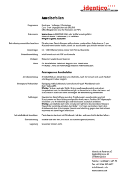 Anreibefolien (Identicals) Infoblatt | pdf
