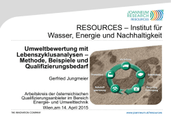 Joanneum Research - Lebenszyklusanalysen