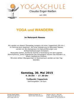 YOGA und WANDERN 30.Mai 2015 - Yoga