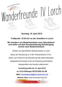 Wandern 19.04.2015 - Lorch im Rheingau