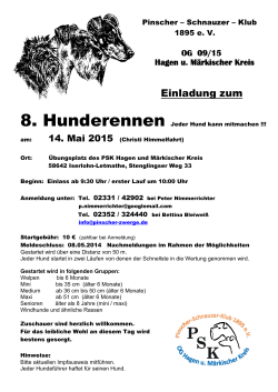 Einladung Hunderennen 2015 - Pinscher-Schnauzer