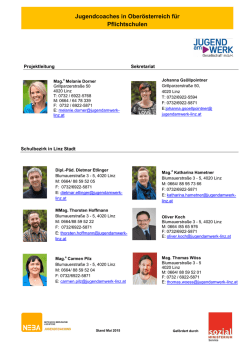 Jugendcoaches in Ober&ouml;sterreich f&uuml;r Pflichtschulen