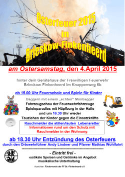 am Ostersamstag, den 4.April 2015