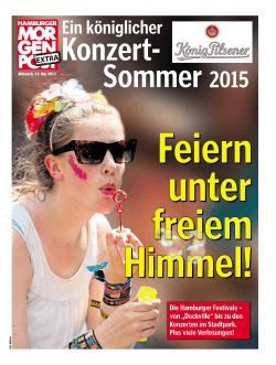 Konzertsommer 2015 - Hamburger Morgenpost