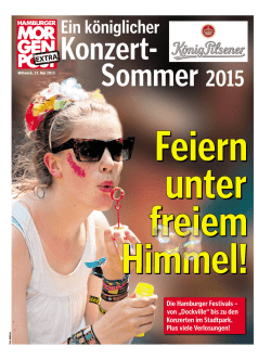 Konzertsommer 2015 - Hamburger Morgenpost