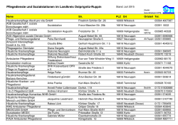 Pflegedienste und Sozialstationen im Landkreis Ostprignitz