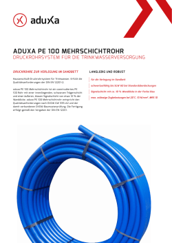 Produktinformation &raquo;PE100-Mehrschichtrohr