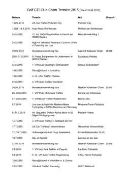 Die Terminliste zum als PDF