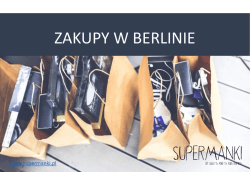 ZAKUPY W BERLINIE