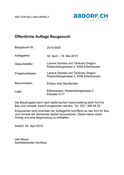 Einbau drei Dachfenster, R&uuml;etschbergstrasse 2