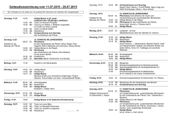 Gottesdienstordnung vom 02.05.2015