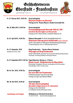 TERMINE 2015 - Geschichtsverein Eberstadt