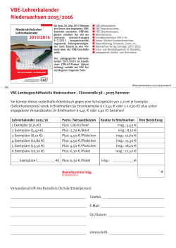 VBE-Lehrerkalender Niedersachsen 2015/2016