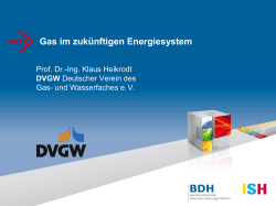 Gas im zukünftigen Energiesystem